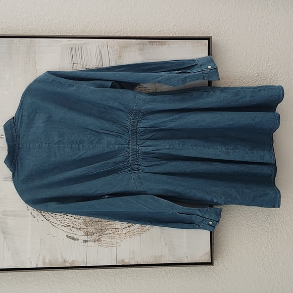 New GAP Soft Denim Poplin Mini Shirtdress Size M - Picture 6 of 8